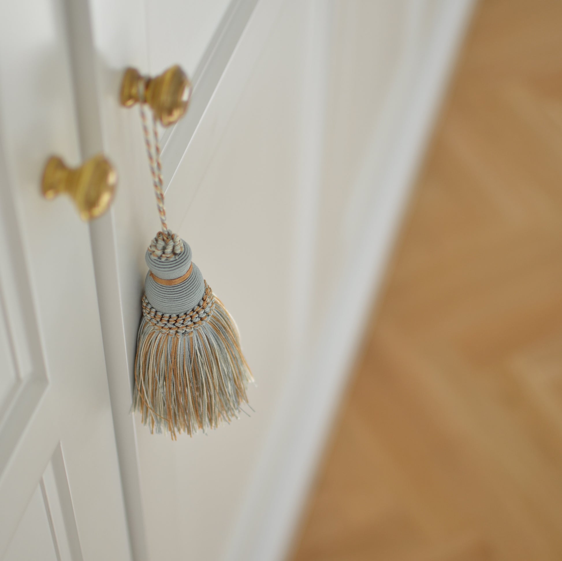 Decorative tassel in light blue
