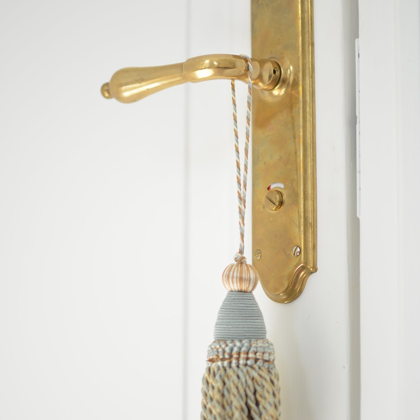 Tassel large light blue & gold