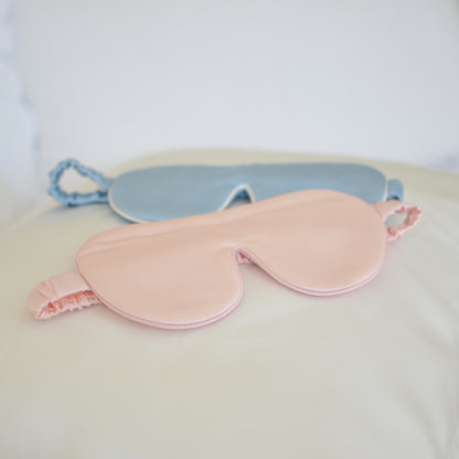 Silk sleep mask baby pink
