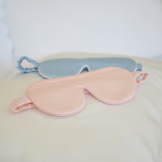 Silk sleep mask baby pink