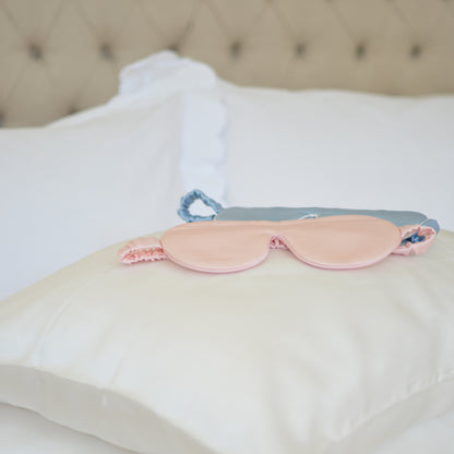 Silk sleep mask baby pink
