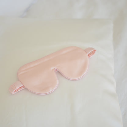 Silk sleep mask baby pink