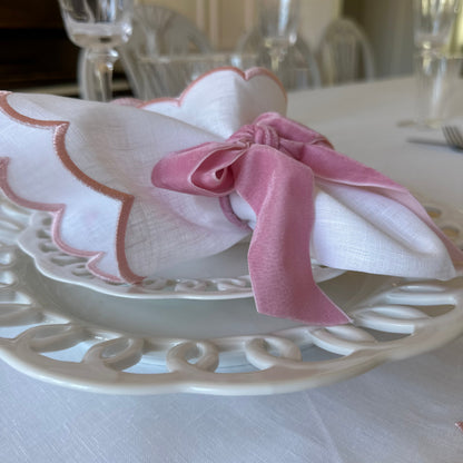 Pink bow napkin ring