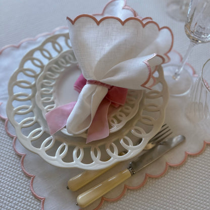 Pink bow napkin ring