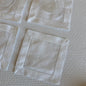White linen coasters. Set of four.